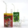 2020 Petite Bouteille De Jus Bong Conduites D'eau En Verre Narguilé Dab Plate-Forme Pétrolière Shisha Fumer Accessoires Recycleur Heady Porte-Cigarette 7.8 Pouces 14 MM