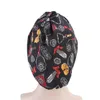 Women Girl Cross Twist Flower Print Wide Turban Night Sleeping Hat Cancer Caps Fashion Hair Accessories