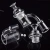 New Design 4mm Clear Bottom Quartz Banger with Spinning Carb Cap Terp Pearl 10mm 14mm 18mm Female Male Quartz Nail For Glass Bongs