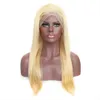 Perruques de cheveux humains avant de dentelle Blonde perruques de cheveux humains colorés droites pour les femmes noires pouces perruque avant de dentelle pré-plumée full8101615