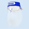 US Stock DHL Transparent Mask Protective Face Shield Clear Visor Flip Up Mask Anti Splash Elastic Band Face Cover Cooking