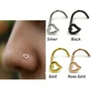S-w kształcie pierścień nosowy Steer Nose Steel Steel Steel Nose Kobiety Body Biżuteria Moda Uroczy Nos Piercing Akcesoria 5 kolorów