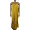 Kvinnor Bohemian Casual Dresses Ärmlös Plus Storlek 5XL Backless Loose Beach Golvlängd Maxi Dress Sexig Strap Sundress