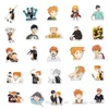 52pcs/Lot Wholesale Cartoon Anime Haikyuu Cute Stickers For Kids Toys Laptop Guitar Notebook Refrigerator Suitcase Skateboard Bottle Decals
