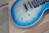 Ace Frehley signature blauwe zilveren body ebbenhouten toets elektrische gitaar 5253406