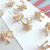 20pcs 15*14*18mm Gold Plated Crystals A Rhinestones 3D Crown Beads For Scrapbooking Craft Mobile phone case New Bridal Decor