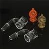 Rökning 100 Real Quartz Banger 90 Degrees Oil Bong Dab Rigs Domeless Club Nail 14mm Male Female Bangers Heady Bongs Dabber Crysta8488663