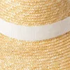 Kvinnor Summer Big Floppy Hat Wheat Straw Hat With Black White Ribbon Spets Tie 15cm Wide Brim Sun Hat UV Protection Beach Cap CX200714