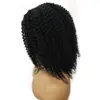 Brasileiro Curly U Part parte peruca Remy Human Hair Wigs 150% Densidade de cor natural sem f￺ria para mulheres