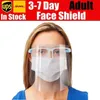 На складе, Face Shield полная маска безопасности Масло-Влагонепроницаемый Anti-UV Защитные ПЭТ Face Cover Прозрачный лица Glass Mask