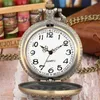 Retro Ninja Style Pocket Watches Vintage Antique Quartz Analog Watch Men Women Kids Timepiece Clock Necklace Chain Gift224N