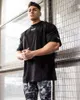 5 Colors Mens T Shirts Muscle Fiess Sports Male Hip Hop Oversized T-Shirt Cotton Outdoor Summer Fashion Short Sleeve