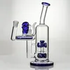 3-дюймовый Blue Glass Skull Ash Catcher 14мм 18мм шарнир для Bong Курительные принадлежности Dab Rigs Ashcatcher