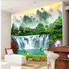 窓壁画壁紙3D壁紙滝の壁紙テレビ背景壁3D壁画のための壁紙