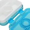Bento Lunch Box a 2 strati Contenitore per alimenti da picnic Contenitore per alimenti diviso in plastica Scatola per il pranzo a microonde