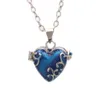 10PCS Vintage Heart-shaped Brass Picture Box Ash Pendant Can Open Pet Ashes Hair Souvenir Necklace With Chain