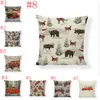 Pillow Case Christmas Pillow Covers Xmas Tree Throw Pillow Case Red Car Printing Case Sofa Couch Cushion Cover Christmas Decoration LSK553