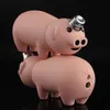 Creative New Butane Lighter Fun Toy Portable Little Pig Shape Double Fire Lighter Key Chain Inflatable Free Fire Lighter for Men Gift No Gas