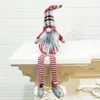 Plaid Poupées De Noël Figurines À La Main De Noël Gnome Sans Visage En Peluche Jouets pour Ornements Cadeaux Enfants Décoration De Noël ZZA1441-1