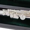 Populär Pearl Alto Flute PFA-206 ES 16 Stängt hål G Tune Sliver pläterad professionell musikinstrument med fodral Gratis frakt