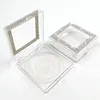 Diamond Square Eyelash Packaging Box Lashes Tom Fodral Acceptera din logotyp