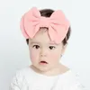 20 Kleur Baby Accessoires Zuigeling Baby Meisje Leuke Grote Boog Hoofdband Pasgeboren Solid Headwear Hoofdtooi Nylon Elastische Haarband Geschenken Props B1