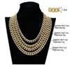 18K Gold Lab Diamond Cuban Chain Link Micro Pave Miami Bling 12mm Full Iced Cuban Chain Halsband 16Inch-24Inch