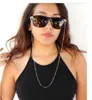 Fashion Women Gold Silver Eyeglass Chains Sunglasses Reading Beaded Glasses Chain Eyewears Cord Holder neck strap Rope5233862