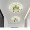 18 см * 18 см 5W Светодиодные круглые стеклянные потолочные светильники вторжение проход коридор лампы современный балконный кристалл для входной гостиной