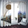 モダンカーテン大理石の風景窓カーテンリビングルーム写真印刷HDカーテン