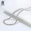 Łańcuchy Orsa Klejnoty Diamondcut łańcuch linowy Naszyjniki Prawdziwe 925 Srebrne 1 2mm 1 5mm 1 7 mm łańcuch szyi dla kobiet mężczyzn Prezent biżuterii OSC29316S