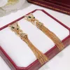 Fashion personality domineering street style tassels leopard Earrings party high quality women no reason to return324q