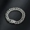 2020 Luxurious Unisex Fashion Silver Gold Curb Chain Bracelet Stainless Steel Bracelet Charm Wedding Chain Men Heavy Jewelry1857561