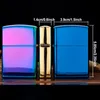 Metal Printing Portable Windproof Lighters USB Charging Cigarette Lighter Double Fire Cross Twin Arc Pulse Electronic Lighter TQQ BH2615