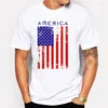 Erkekler için 2020 Yaz ABD Bayrağı Erkekler T shirt% 100 Pamuk Kısa Kollu Hayranları Nostalji Amerika Birleşik Devletleri Bayrağı Stil T-shirt