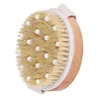 Brosses de bain Brosse à poils naturels doux pour le corps de la peau sèche avec point de massage Brosses de douche en bois Brosse pour le corps SPA sans poignée DBC BH3894