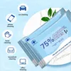 Alcohol Disinfectant Wipes Portable Antibacterial Wet Wipes with 75% Ethanol Alcohol Disposable Sterilizing Wet Wipes DHL Free Shipping