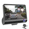 3 caméras voiture DVR 4 pouces IPS Dash Cam trois voies haute vitesse Full HD 1080P conduite DVR double objectif enregistreur spécial pour les voyages