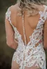Шампанское Белые свадебные платья A Line Аппликации Кружевные свадебные платья Свадебные платья в стиле кантри с длинными рукавами на заказ Plus Size9995793
