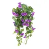 62cm 25 heads Artificial Flower Morning Glory Fake Silk Hanging Plant Vine Simulation Wall Garland Wedding Home Party DIY Decor