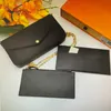 M67856 luxurys designers Women Shoulder Bag Woman Crossbody Bags Embossed Leather 3 Piece Set M64064 Chain Wallet Clutch