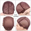 Brown Wig Cap for Making Wigs With Adjustable Strap Hair Weaving Stretch Adjustable Glueless Wig Cap Black Dome Cap For Wigs 10pcs3566299