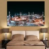 Modern Islam Pilgrimage To Mecca Sacred Mosque Night Landscape Canvas Painting Poster Prints Wall Art Pictures for Living Room Hom4311175