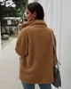 디자이너 원래 모피 옷 팜므 가을 겨울 두꺼운 여성 패션 스웨터 위에 랩 울 가디건 목도리 코트 재킷 따뜻한 레오파드 캐주얼