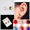 Klipp på örhängen Crystal Cubic Zirconia Cube Magnet Studs Ear Rings Icke-Pierced Magnetic Fashion Jewelry