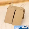 100x Brown Kraftpapier Tags Kant Scallop Hoofd Label Bagage Bruiloft Note + String DIY Blanco Prijs Hang Tag Kraft Gift Hang Tag