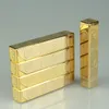 Newest Gas Butane bullion Shaped Gold Brick Lighter Long bar Flame Metal Cigarette Cigar Lighters For Smoking Kitchen Tools Accessories
