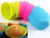 200PCS Mix Color Silicone Muffin Cake Cupcake Mold Case Bakeware Maker Mold Fack Baking Cup Mögel