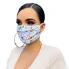 Ansiktsmask Tvättsbar Dammskyddad Ridcykel Sport Blommigryck Mode Masker Män och Kvinnor Partihandel Återanvändbar Mask