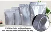 New 50pcs/lot 23cm*35cm+5cm(Bottom) 240mic Aluminum Foil Food Bag Spice/Powder/Coffee Beans/Feeds Packaging Bag